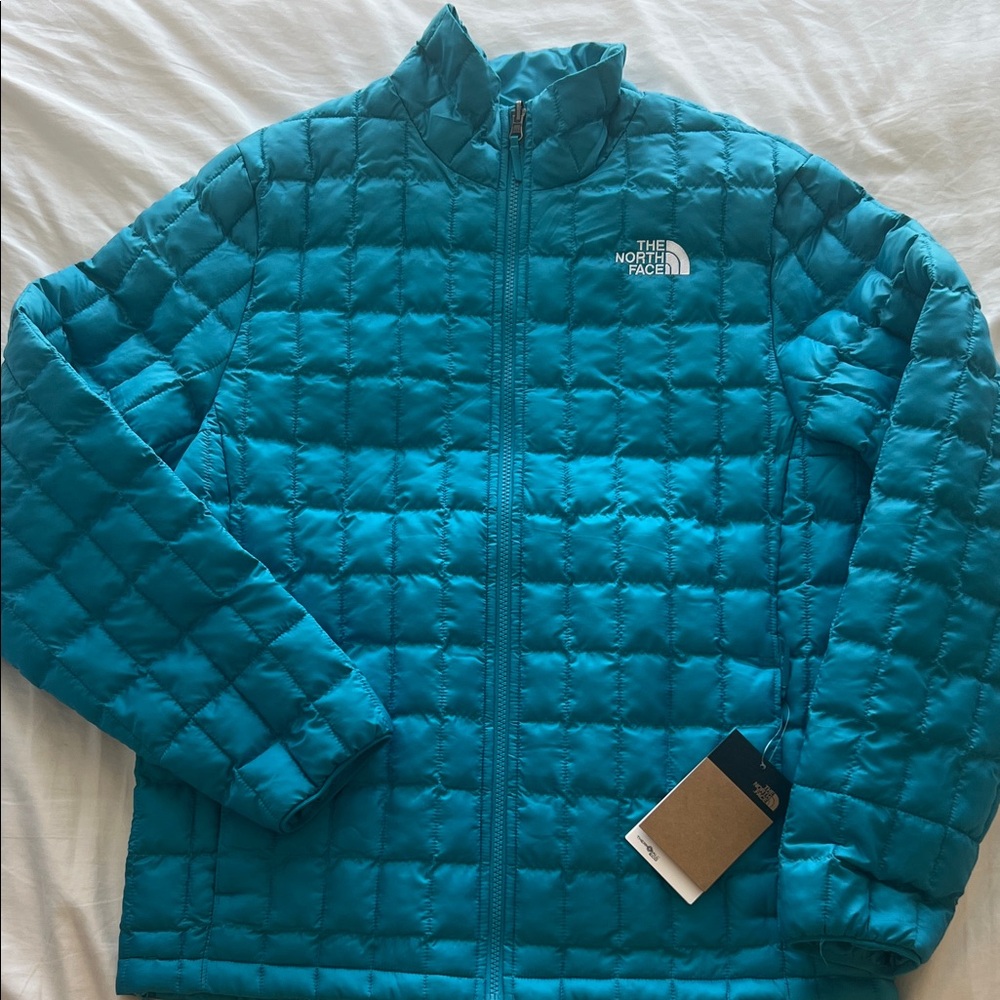 The North Face Turquoise Quilted Jacket
